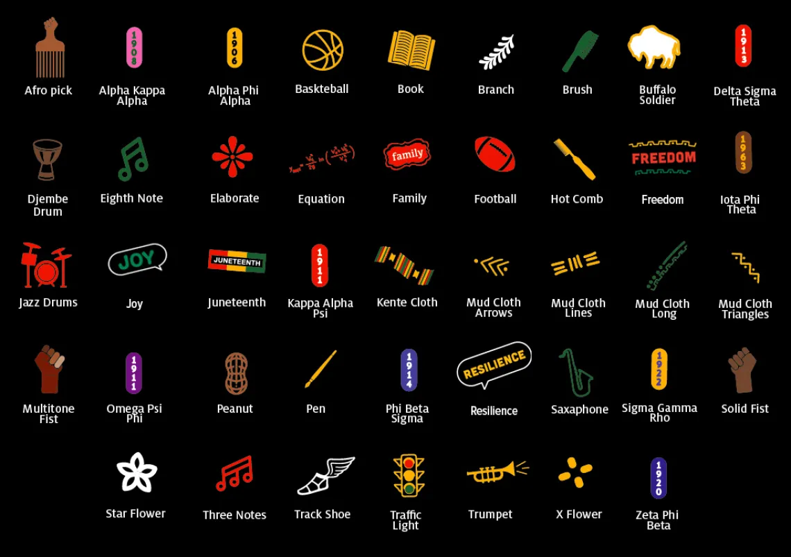 Black History Month icons