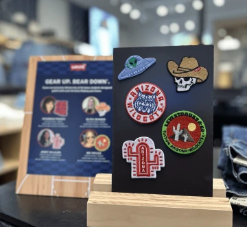 University branded sew-on patches